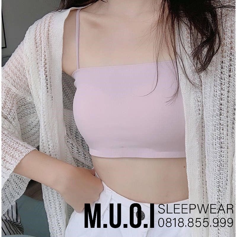 Áo Bra Nữ đúc su Không Gọng Nâng Ngực tôn vòng một gợi cảm mẫu A10 Muối Sleepwear - Sẵn