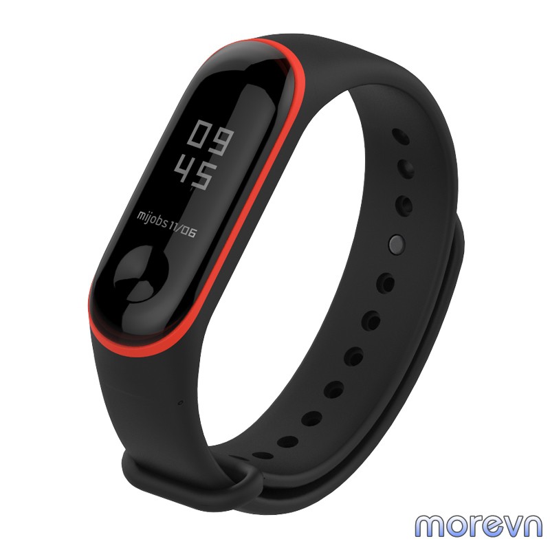 Dây đeo cao su viền màu Mi band 3, Mi band 4 chính hãng Mijobs - dây đeo cao su thay thế miband 3, miband 4 (Mijobs)