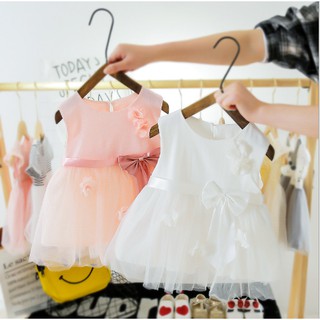 [Tặng KẸP XINH Cho bé 🎀] [113] Váy Công Chúa Bé Gái, Đầm Công Chúa Bé Gái Đính Hoa Nơ Từ Sơ Sinh - 3 tuổi
