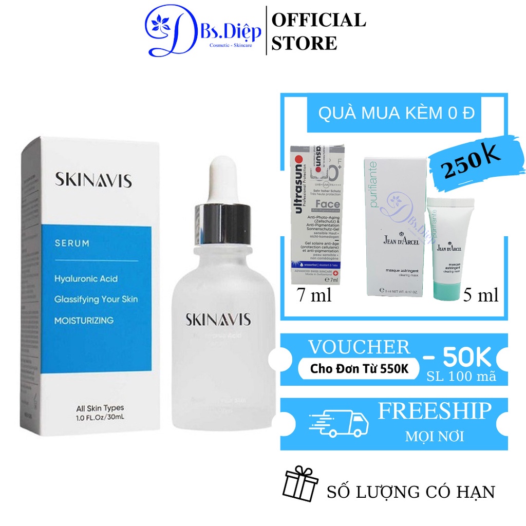 Serum B5 Cấp Ẩm Phục Hồi Skinavis Chứa Hyaluronic Acid & Niacinamide 30mlDành Cho Mọi Loại Da