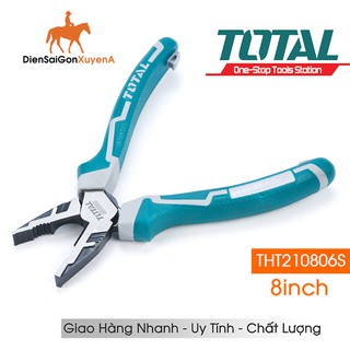 Kìm điện kềm răng crv 8 inch 200mm total tht210806s - điện sài gòn xuyên á