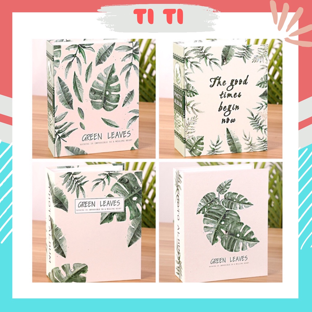 Album đựng ảnh 10x15 bìa lá đẹp Vintage đựng được 100 tấm tại Tổng kho TiTi