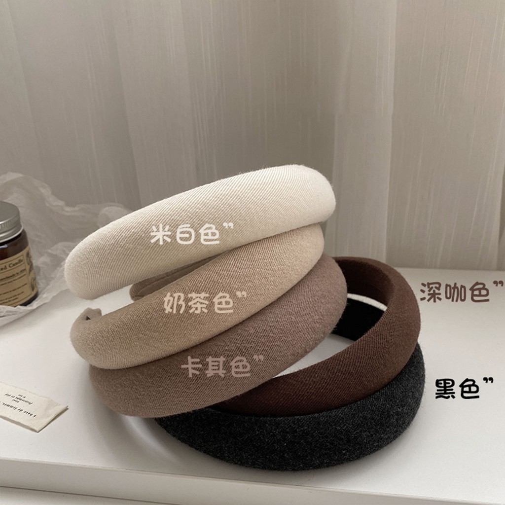 Băng Đô Cài Tóc Bằng Xốp Dày Cao Cấp Rửa Mặt Phong Cách Hàn Quốc Cổ Điển Kiểu Mới Cho Nữ