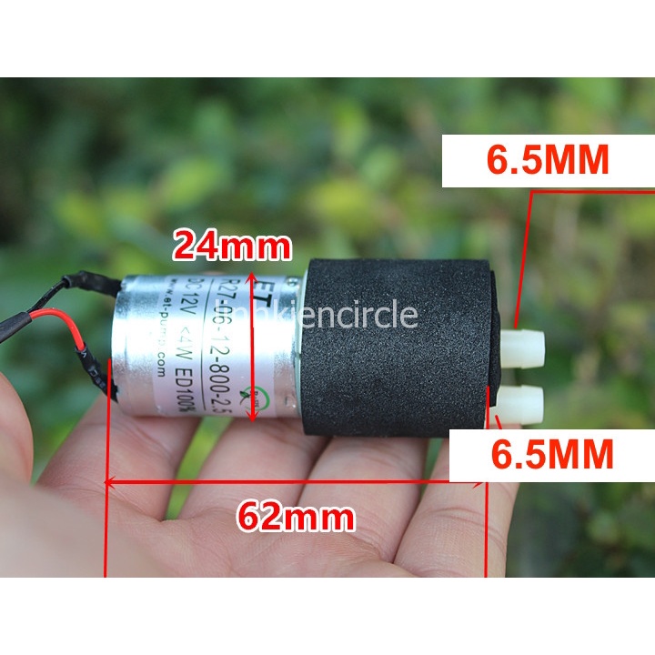 Máy bơm nước mini bơm tự mồi 12V - 24V lưu lượng nhỏ 1 lít phút - LK0243