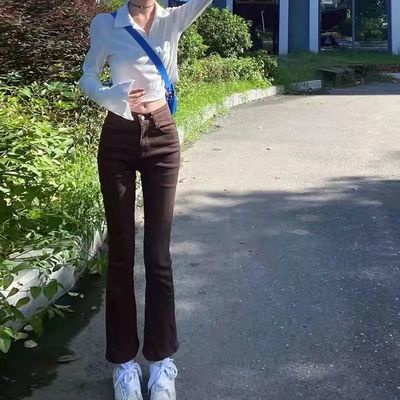 [Hàng có sẵn] Quần jean ống thẳng lưng cao dáng ôm thời trang cổ điển