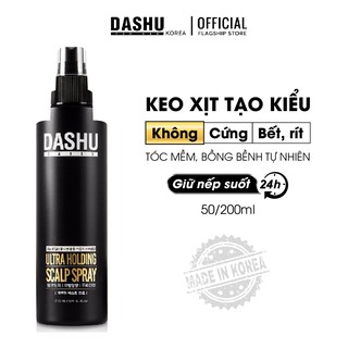 Xịt Tạo Kiểu Tóc 2 in 1 DASHU. Keo Xịt Tóc Giữ Nếp Daily Ultra Holding Scalp Spray 200ml