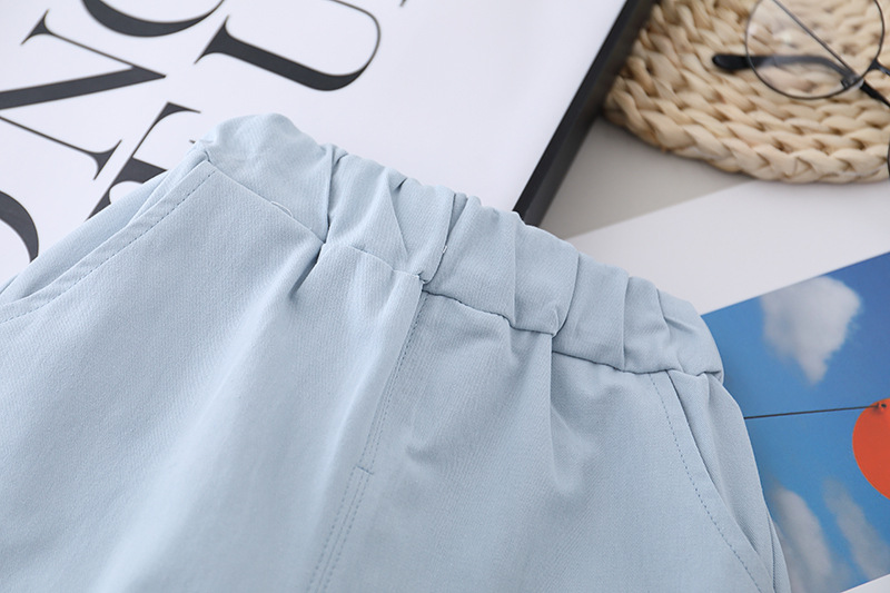 Set áo thun in hình hươu cao cổ + quần short Denim dễ thương thời trang mùa hè cho bé