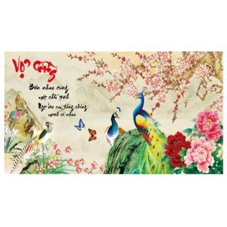 Tranh Đính Đá ABC 3D Vợ Chồng Bên Nhau Cũng 1 Chữ Tình LV168 , YN5368 (KHÁCH TỰ ĐÍNH) KT:100X50CM