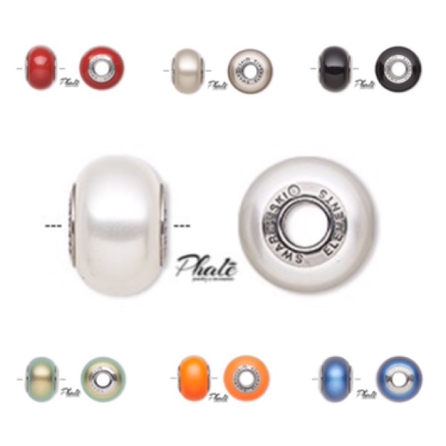 BeCharm Ngọc Trai Nhân Tạo Swarovski Tròn S14mm