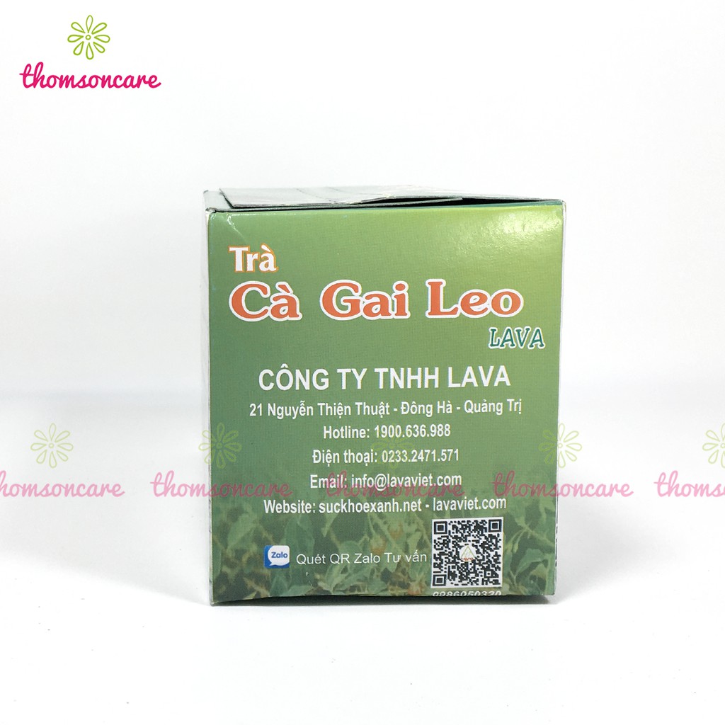 Trà cà gai leo Lava Hộp 30 gói túi lọc - hỗ trợ giải độc mát gan, bổ gan, giảm mệt mỏi