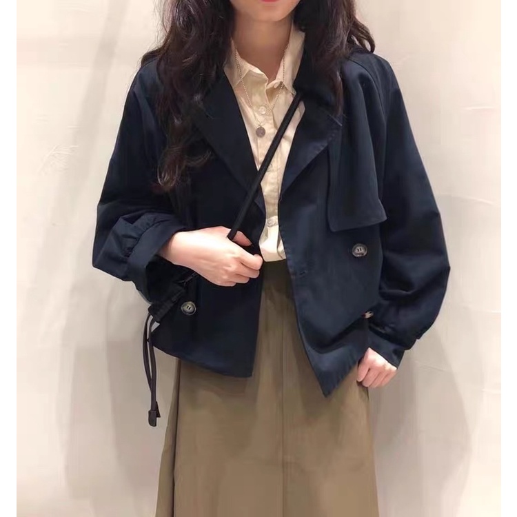 Áo khoác Mangto dáng ngắn Hàn quốc chất mịn
