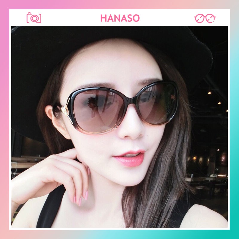 Kính mát thời trang nữ phong cách Hàn Quốc chống tia UV đẹp Hottrend đi chơi đi biển đẹp HANASO 207