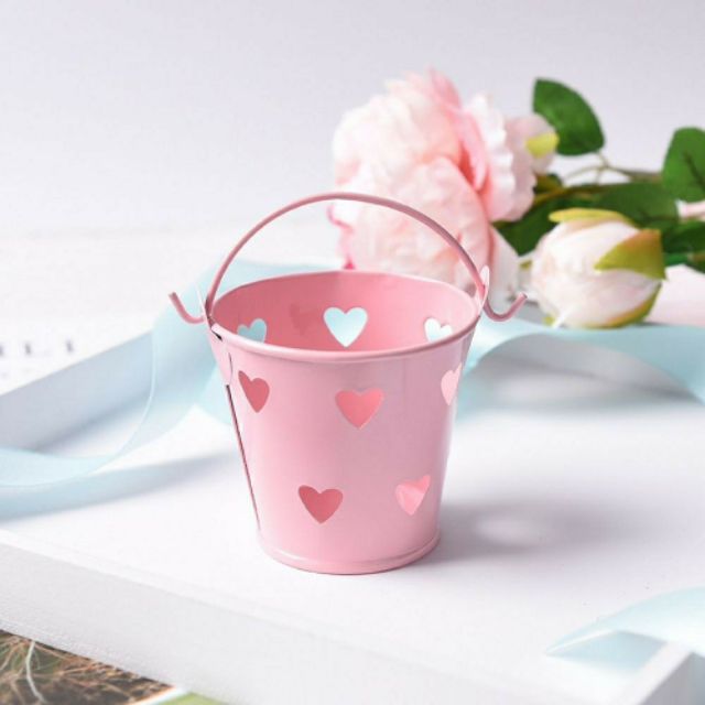 Xô trái tim đựng đồ mini size