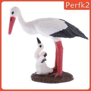 Lifelike Plastic WILD ANIMALS FIGURE TOY White Crane Unisex Party Bag Filler