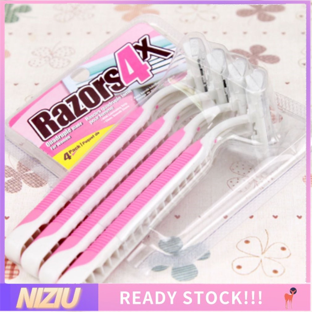 💜💜Set 4 dao cạo lông cho vùng da dưới cánh tay 3 lưỡi Razor kèm 1 lưỡi dao thay thế dành cho nữ / nam | BigBuy360 - bigbuy360.vn