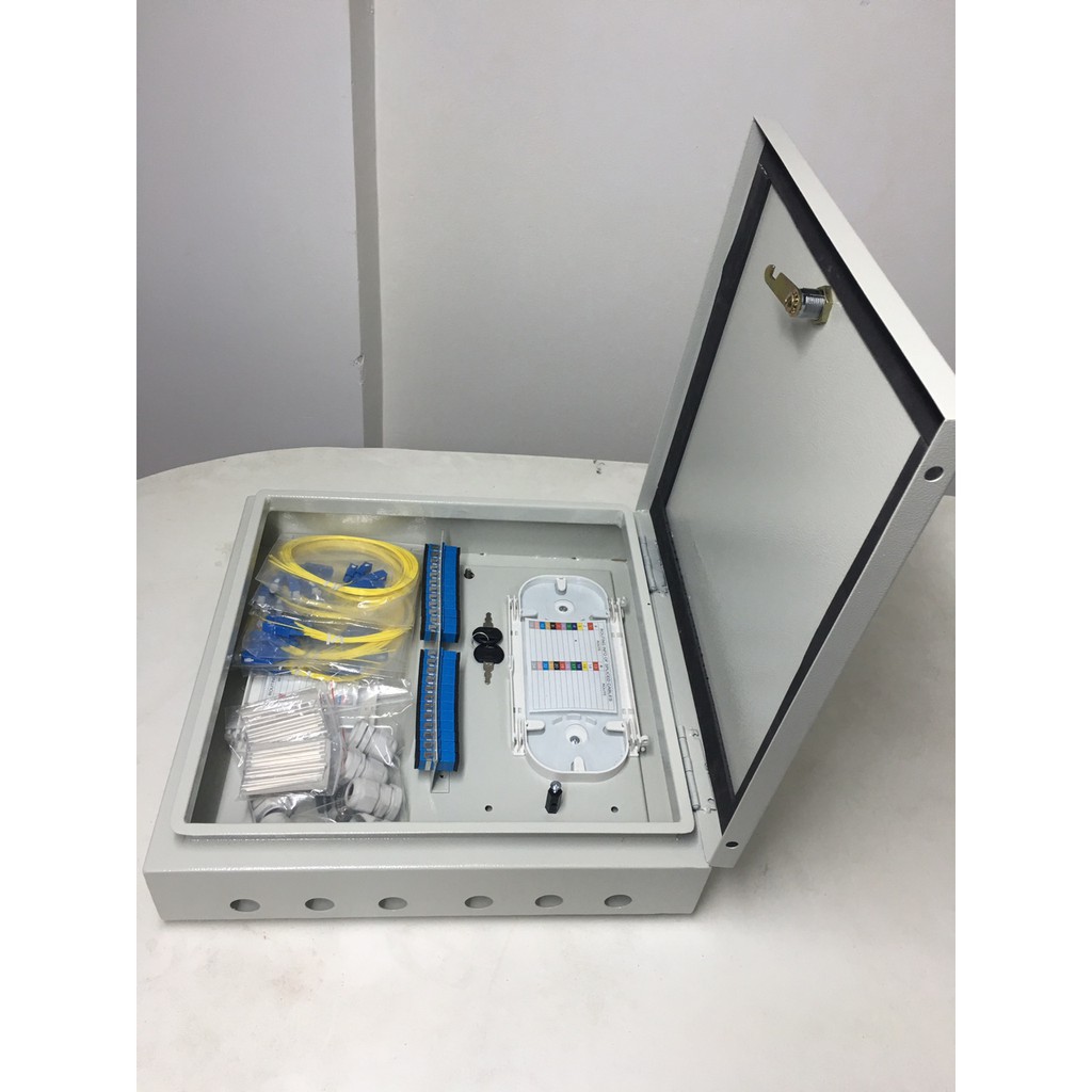 Hộp phối quang 24 sợi ngoài trời / ODF 24FO outdoot đầy đủ phụ kiện. Bảo hành 12 tháng