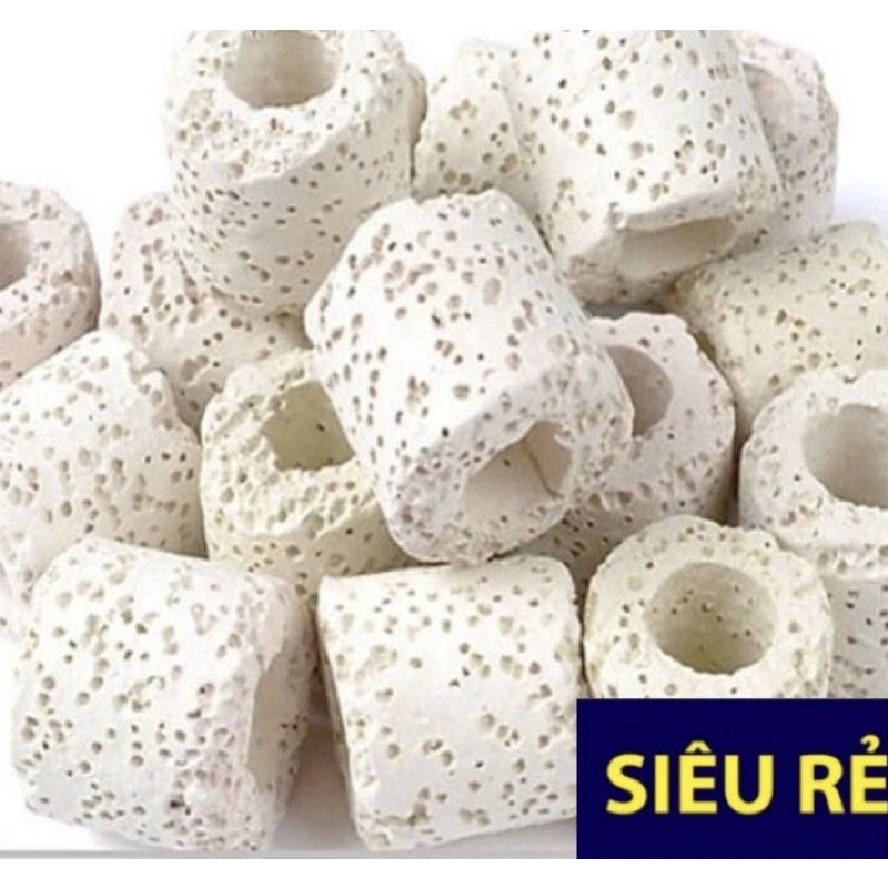 Sứ lọc nhẫn trắng, sứ loc nước bể cá 1kg