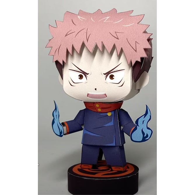 Mô hình giấy 9 nhân vật trong Anime Jujutsu Kaisen + kit mô hình hộp trang trí TS26