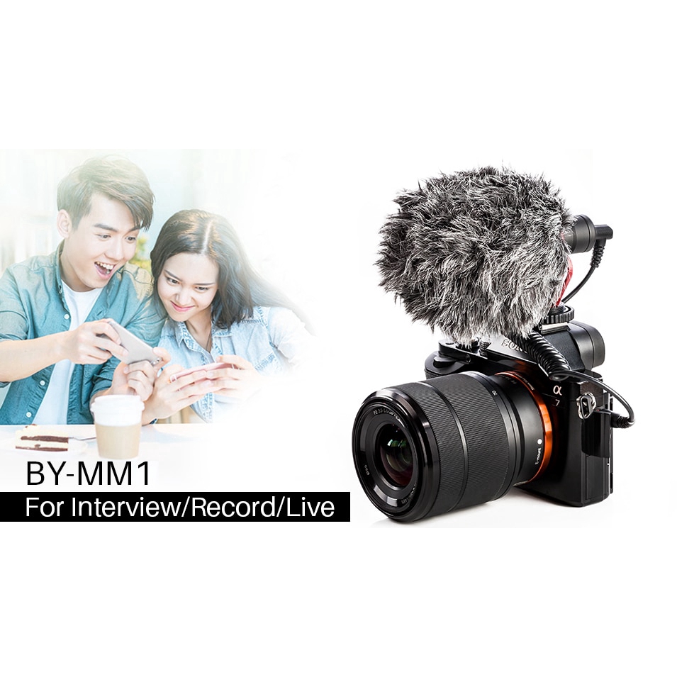 BOYA BY-MM1 microphone set for DSLR camera / smartphone / Osmo Pocket / iPhone video recording Youtube