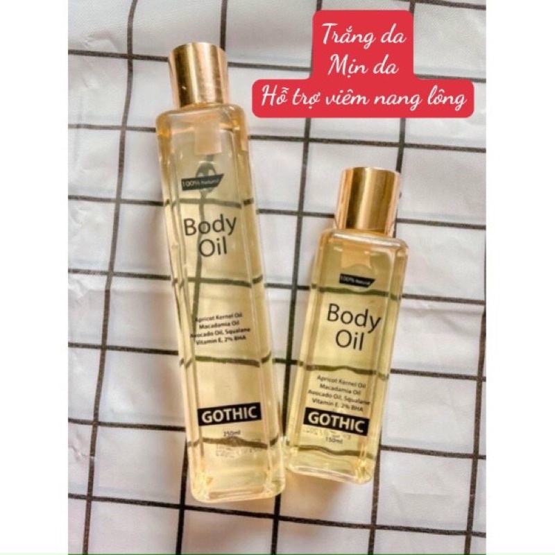 QUẬN 3 [NOWSHIP] DẦU DƯỠNG DA BODY OIL GOTHIC (Giúp da trắng sáng mịn màng )