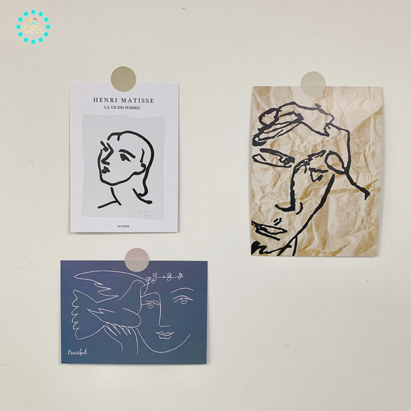 【cfh】3 Nhãn Dán Họa Tiết Tranh Picasso Trang Trí Tường độc đáo