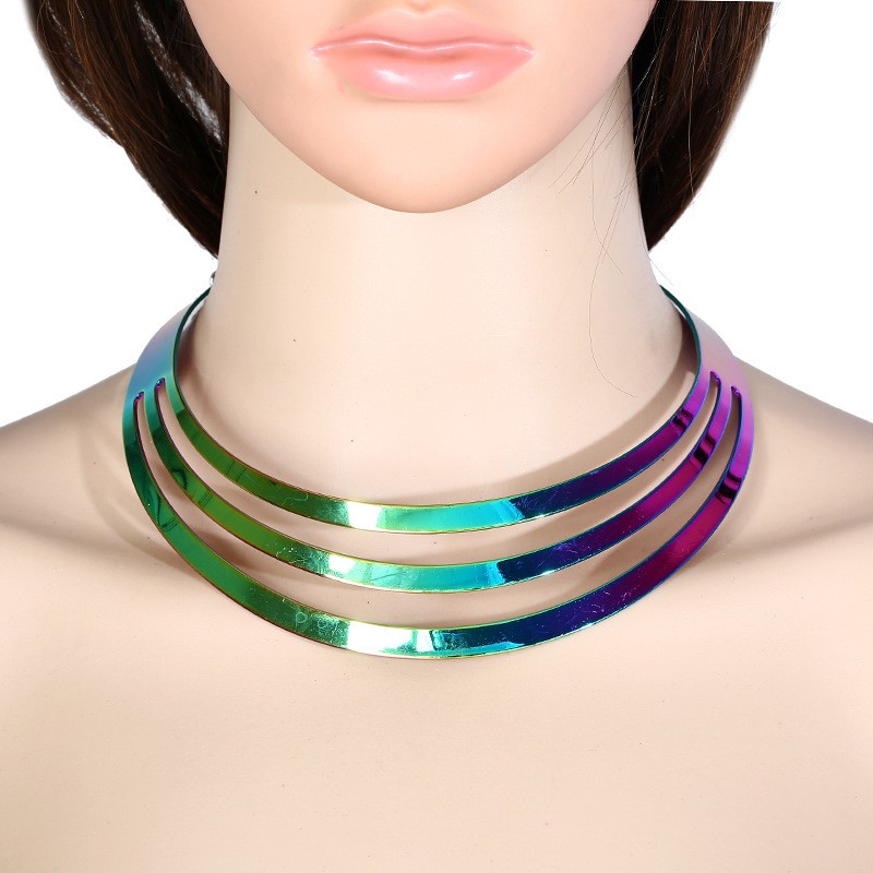 Kiềng cổ 3 tầng, vòng cổ tịnh độ phụ kiện đôn hoàng phong cách boho, Mông Cổ - Tây Tạng
