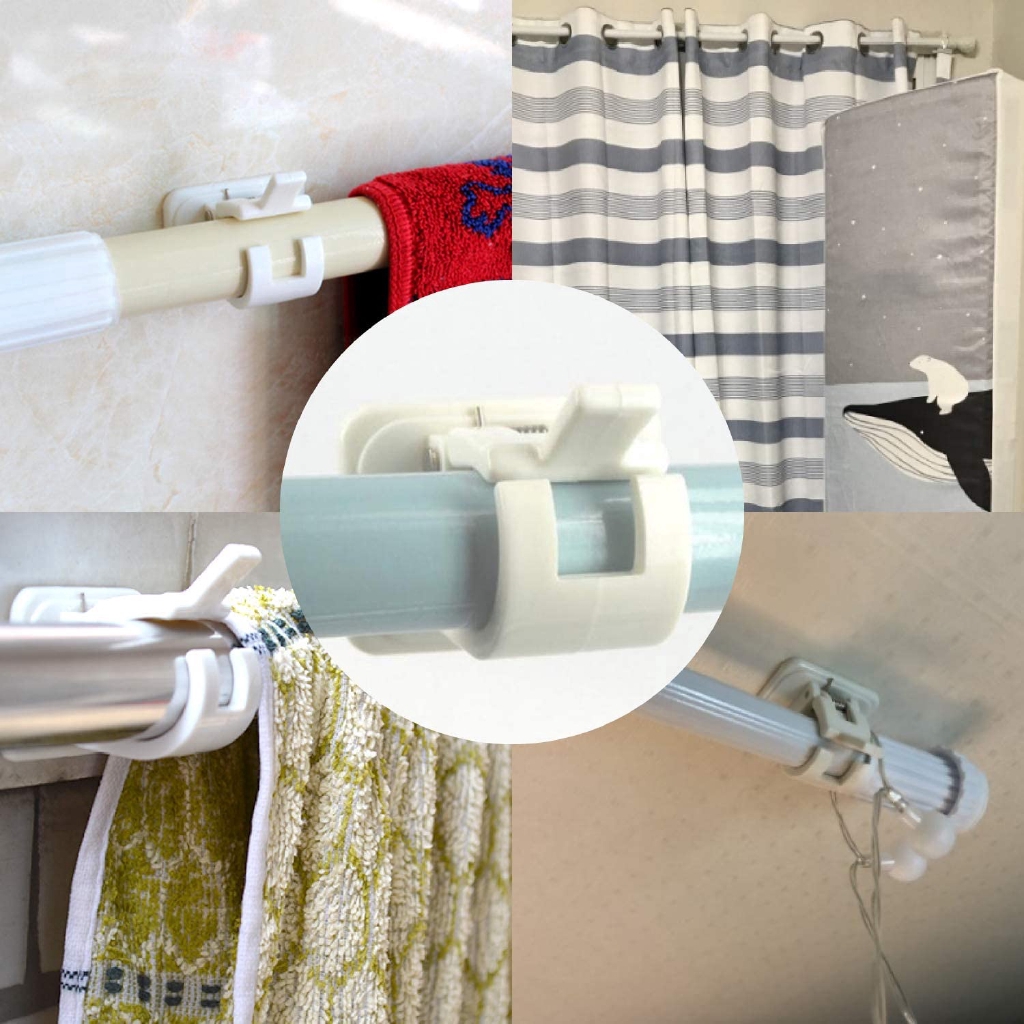Bộ 2 Giá Đỡ Thanh Treo Rèm Tự Dính Tiện Dụng