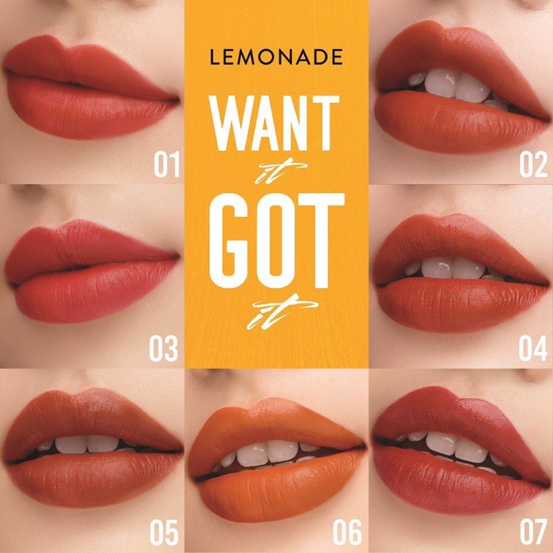 Son Kem Lì Nhẹ Môi Lemonade Want It Got It Lipcream 5g