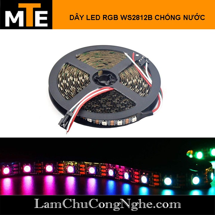 Dây 5 mét LED đổi màu RGB WS2812B 5V chống nước IP65