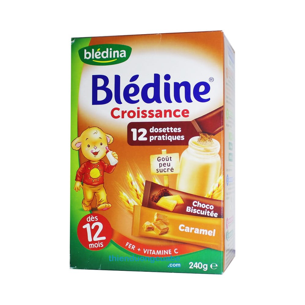 BỘT PHA SỮA BLEDINA 12 THÁNG VỊ CHOCO BÍCH QUY VÀ CARAMEN 240G