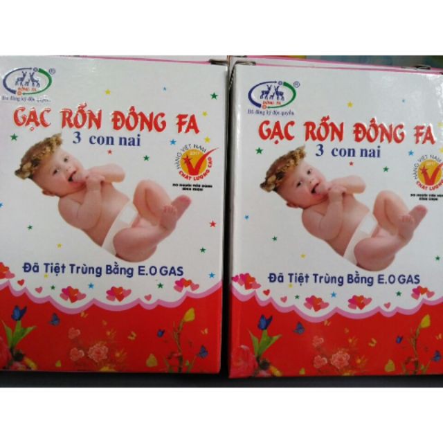 [CHÍNH HÃNG] - Gạc rốn ĐÔNG FA cho bé - Hộp 3 cái
