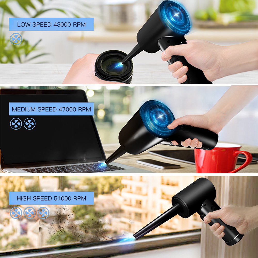 Máy thổi bụi EKEZ 51000RPM cầm tay không dây