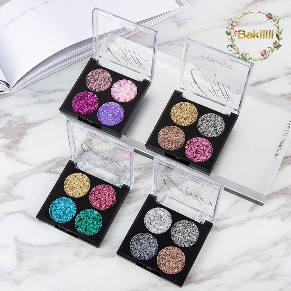 【BK】HANDAIYAN Glitter Star Sequins Pearlescent Eyeshadow Palette Long Lasting Makeup