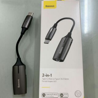 Cáp OTG L60 chuyển Type C ra tai nghe 3.5mm + Sạc type C không hỗ trợ đàm thoại. tương thích androi