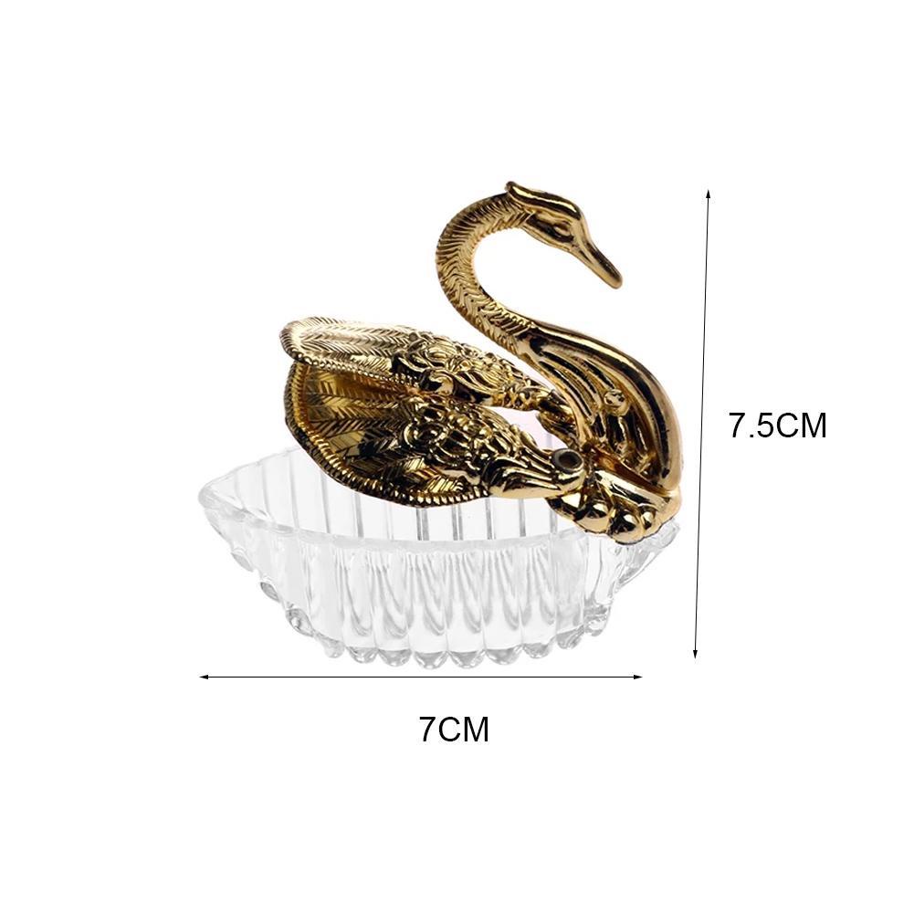 Hộp Đựng Kẹo Bằng Acrylic Trong Suốt Hình Thiên Nga 7.5 * 7 * 3.5cm
