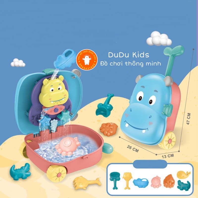 HÀNG LOẠI 1 Vali Xúc Cát Cho Bé Đồ chơi Xúc Cát Đi Biển Vali Kéo Du Lịch Cho Bé Chơi Xúc Cát - BỐ KHỦNG LONG