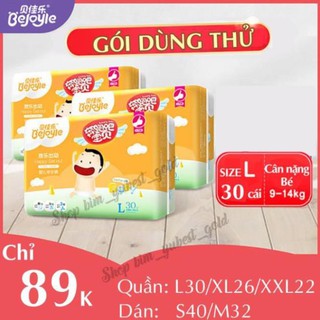 [GOI DUNG THU] Bỉm BEJOYIE nội địa Trung Quốc quần/dán size  S40/M32/L30/XL26/XXL22