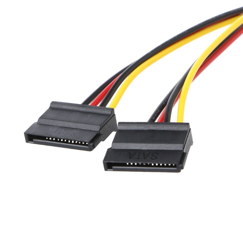 Cáp nguồn Molex đầu 4 chân sang 2 cổng chữ Y Serial ATA 15 chân 15cm