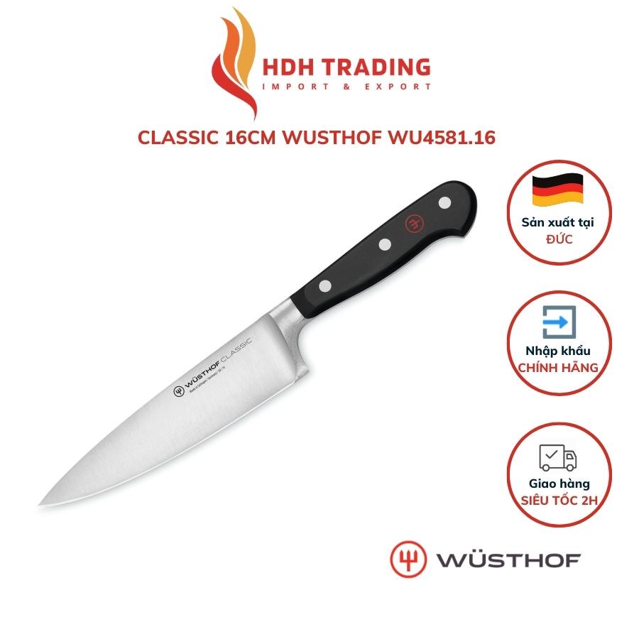 Dao bếp dao thái thịt Wusthof Classic nhập khẩu chính hãng từ Đức chất liệu thép không gỉ cao cấp 16cm
