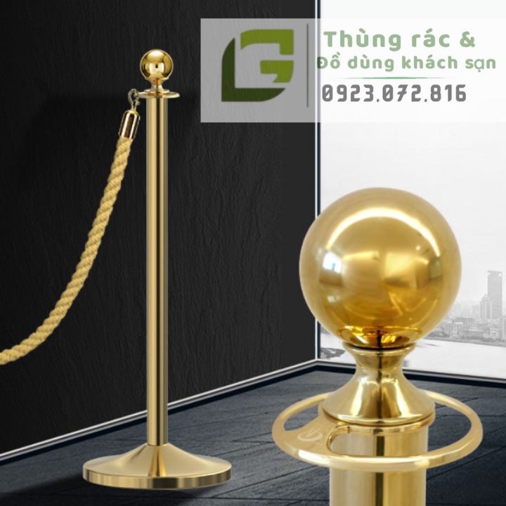 Cột chắn inox đầu tròn, Cột chắn inox dây trùng, Cột chắn Inox phân luồng lối đi, Cột chắn sân bay