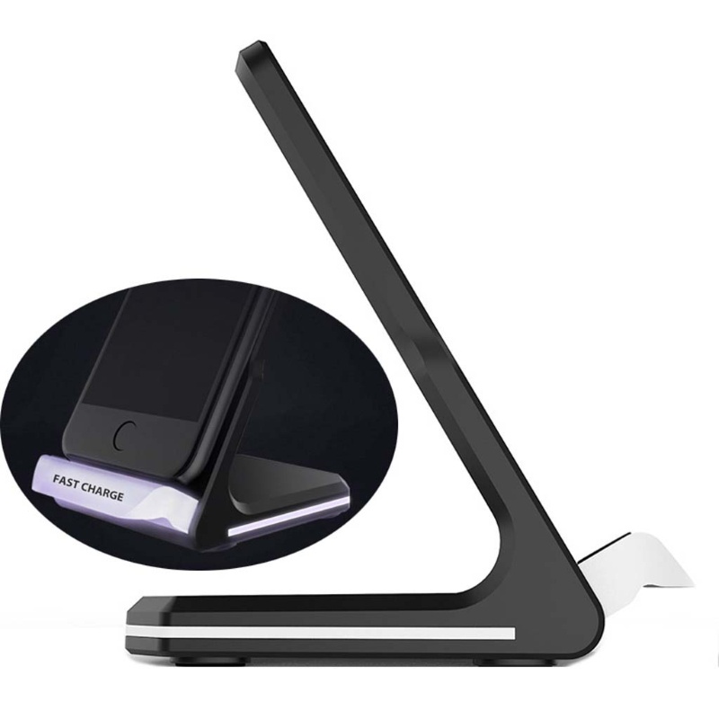 Đế Sạc Nhanh Không Dây Qi 10W Kiêm Giá Đỡ Điện Thoại