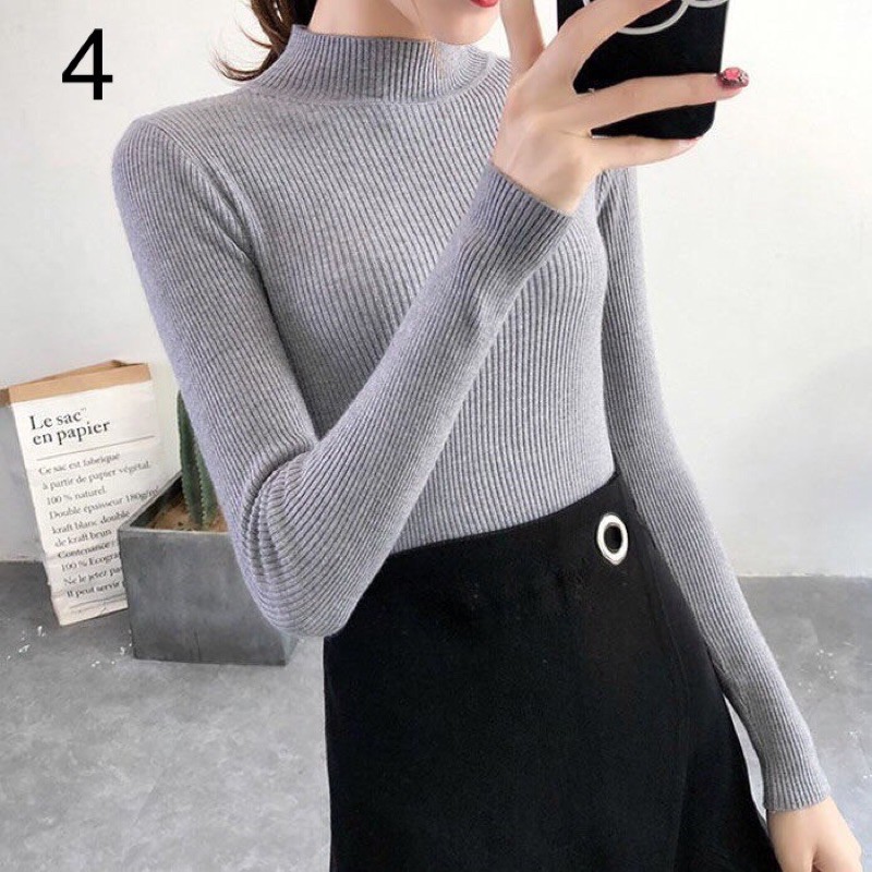 Áo len tăm body cổ lọ chất dày đẹp | BigBuy360 - bigbuy360.vn