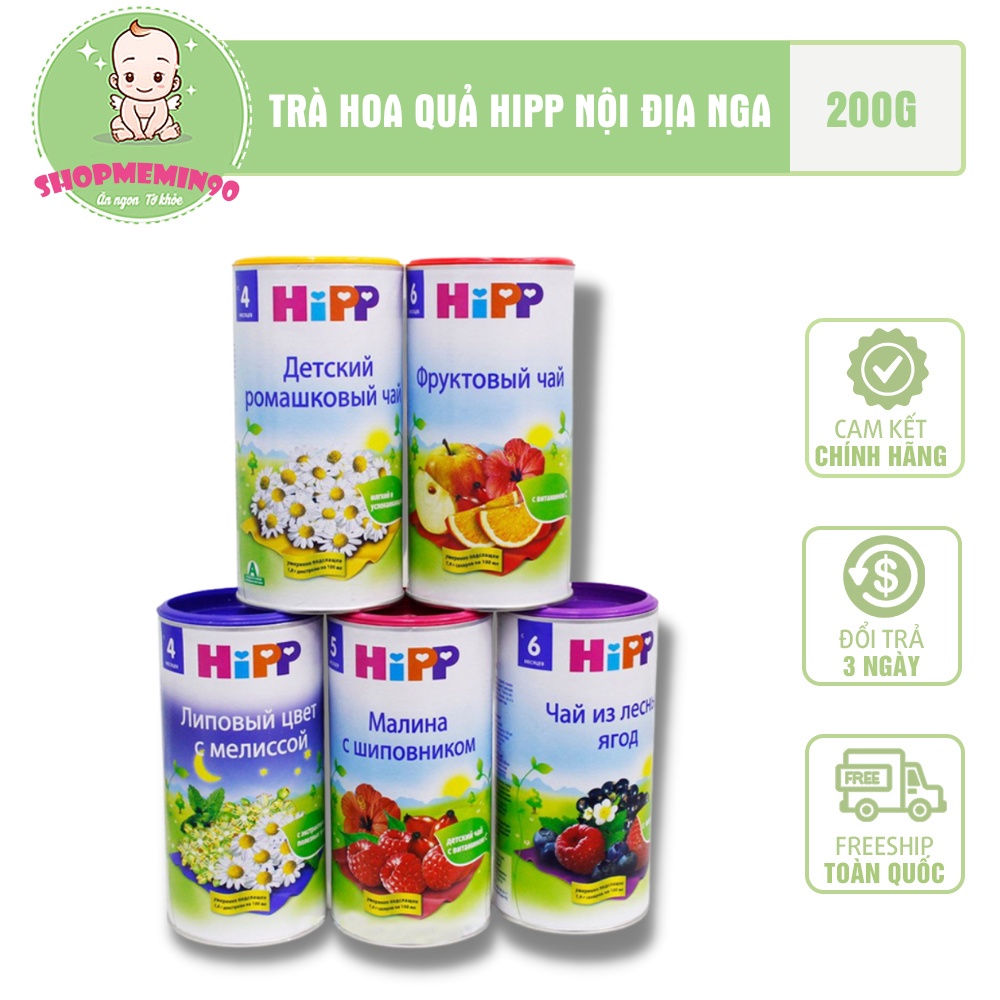 [Date 2022] Trà Hipp hoa quả nội địa Nga hộp 200g