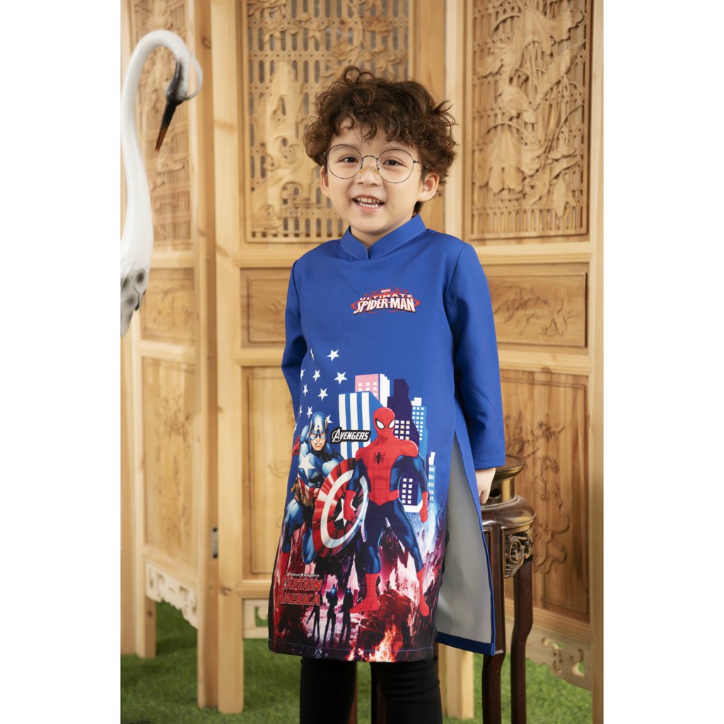 ÁO DÀI BÉ TRAI🎀LINLEE🎀ÁO DÀI SIÊU NHÂN ÁO DÀI CAO CẤP