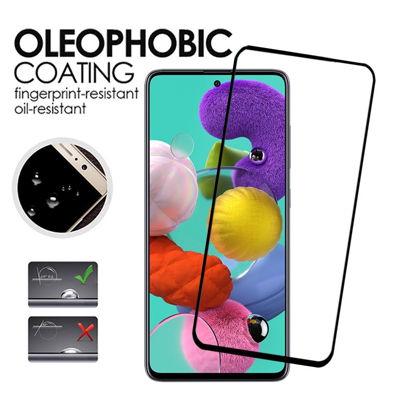 Kính cường lực bảo vệ toàn màn hình cho Samsung A71 A51 A01 A70 A50 A30 A20 A70S A50S A30S A20S