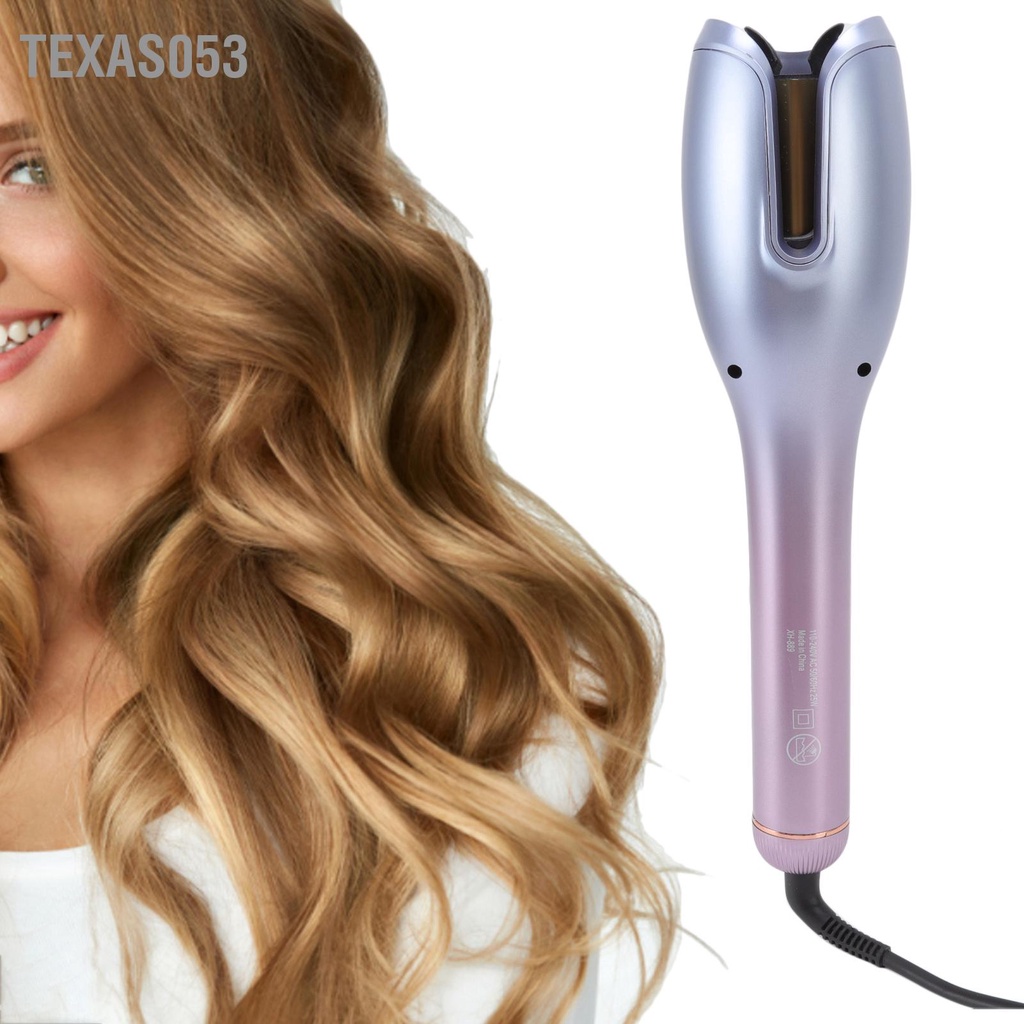 Texas053 Máy uốn tóc tự động Loại hoa hồng Bàn là ngoại xoắn ốc để tạo kiểu 110‑240V