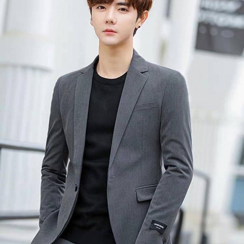 Áo Khoác Blazer Nam Xám,áo Vest Nam Việt Tiến Dáng ôm Thời Trang Lịch Lãm Giản Dị Cho Nam