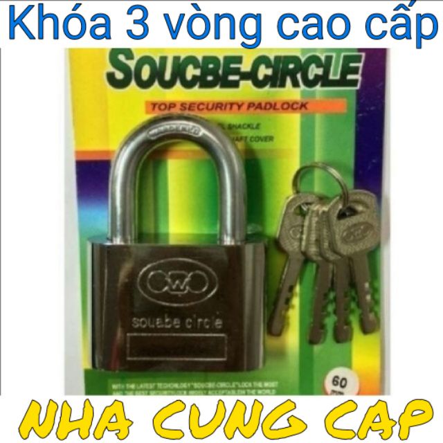 Ổ KHÓA CAO CẤP 3 VÒNG 60MM