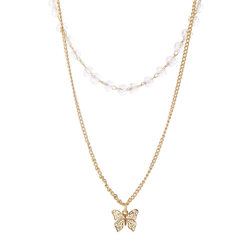 Vòng cổ Mặt Hình Bướm Đính Hạt Pha Lê Ngọt Ngào Cho Nữ