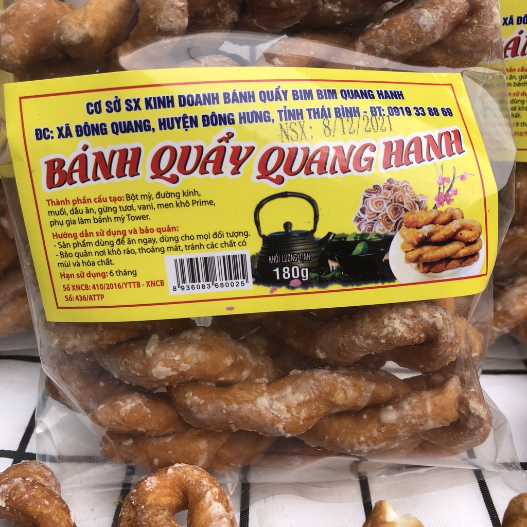 Quẩy Xoắn Đường Tuổi Thơ Chiên Giòn gói 180g (Tẩm Đường Gừng) Đồ Ăn Vặt IMINT FOOD